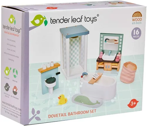 Miniatura 2 de Tender Leaf Toys - Accesorios para casa de muñecas Dovetail - Conjuntos de muebles de madera detallados y decoración de habitaciones - Fomenta