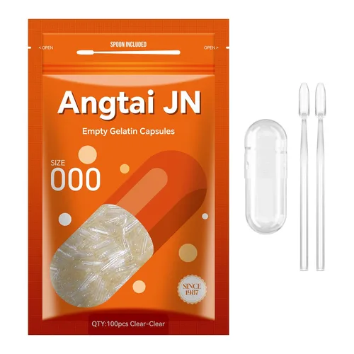 Cápsulas de gelatina vacías tamaño 000 cápsulas de gel puro bovino transparente (100 unidades) sin gluten, sin OMG, kit de llenado certificado Halal