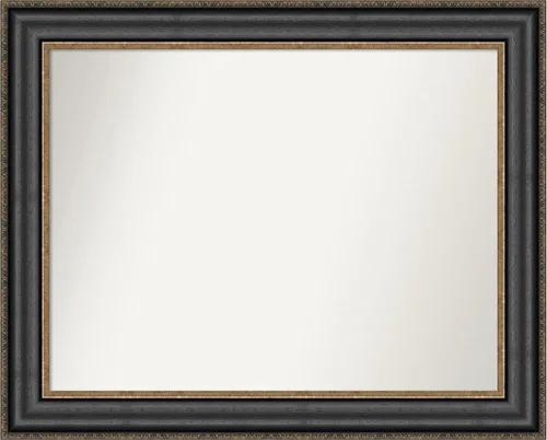 Miniatura 238 de Amanti Art Espejo personalizado, espejo de baño negro puente, espejo de pared o espejo de tocador de baño sobre el fregadero (26 x 26 pulgadas)