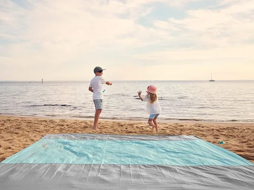 Miniatura 9 de WEKAPO Manta de Playa Resistente a la Arena e Impermeable, Alfombrilla de Playa Extra Grande, Alfombrilla Sin Arena de Tamaño Grande y Compacta
