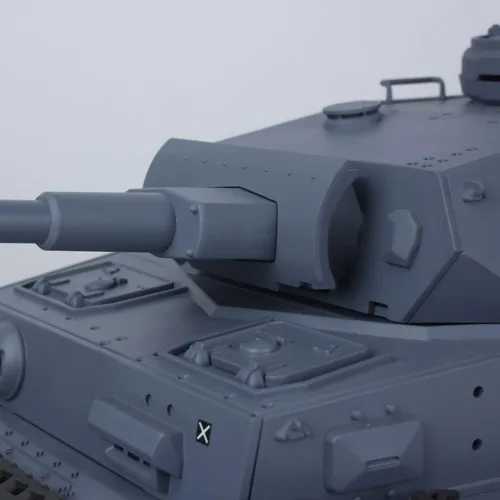 Miniatura 6 de Heng Long US en stock, tanque RC 1/16 7.0 actualizado alemán Panzer Iv F2 RTR RC Tank 3859 pistas de metal Torreta giratoria de 340° generador