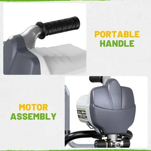 Miniatura 6 de Pulverizador de pintura sin aire, pulverizador eléctrico de 780 W 3000 PSI para pintura de casas, sin adelgazamiento, mínimo exceso de spray, ideal