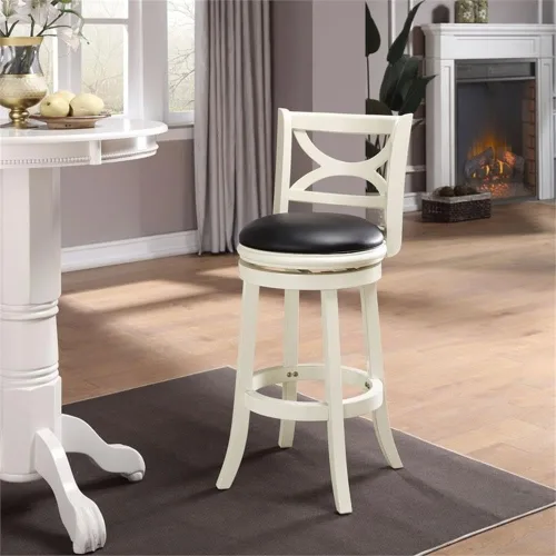 Miniatura 2 de Boraam Florence Taburete giratorio de madera con altura de mostrador - Black Sandthru