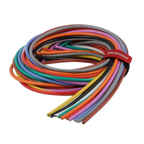 Miniatura 20 de BNTECHGO Cable de silicona calibre 12, 10 pies rojo y 10 pies negro, cable flexible de cobre estañado trenzado 12 AWG Alambre de silicona rojo