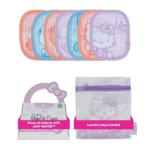 El juego original de borrador de maquillaje de 7 días, borra todo el maquillaje con solo agua, incluyendo rímel impermeable, delineador de ojos,