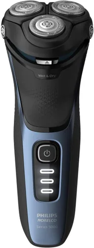 Miniatura 16 de Philips Norelco Shaver 3600 Series, afeitadora eléctrica en seco y húmedo, P-Cap, estuche de viaje, azul tormenta, modelo S3243/91