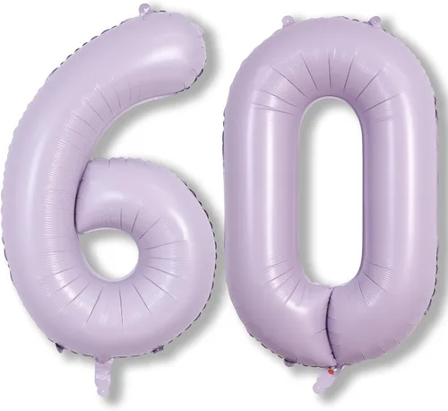 Miniatura 65 de Globos morado pastel de número 12, 40 pulgadas, globos gigantes de aluminio, de mylar, número 1 y 2, para niñas de 12 años, globos lilas