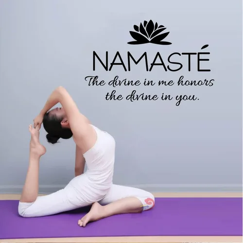 Miniatura 3 de Namaste The Divine in Me Honors The Divine in You - Adhesivos de vinilo removibles para bricolaje, cita inspiradora mural para dormitorio, sala
