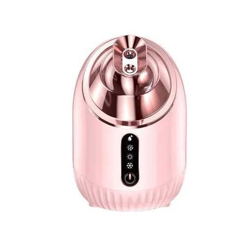 Vaporizador facial - Vaporizador facial nano iónico con niebla fría, cálida y caliente, tanque de agua grande de 8.1 fl oz, humidificador de cara