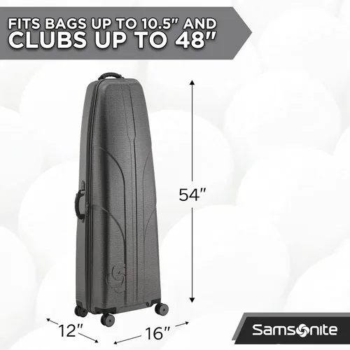 Miniatura 4 de Samsonite Tour Deluxe - Funda rígida para golf, bolsa de viaje de golf, carcasa ABS ligera y duradera, ruedas multidireccionales de 360 grados