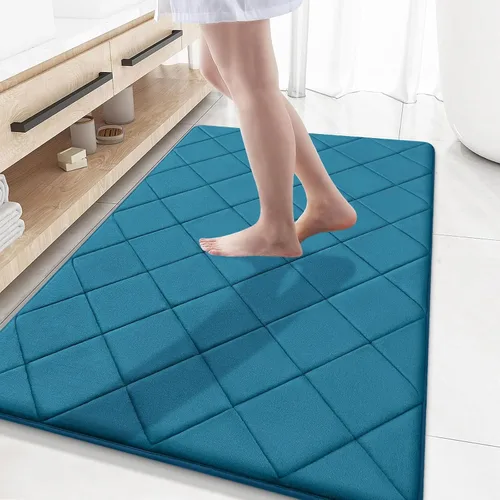 Miniatura 28 de OLANLY Tapete de baño de espuma viscoelástica de 24 x 16 pulgadas, ultra suave y absorbente, lavable a máquina, cómodo tapete de baño para suelo