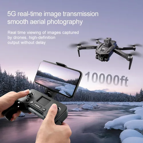 Miniatura 6 de Dron V168 4K UHD con retorno GPS, cámara ajustable de 90°, transmisión 5G HD, vuelo de 30 minutos, rango de 9,842.5 ft, prevención de obstáculos
