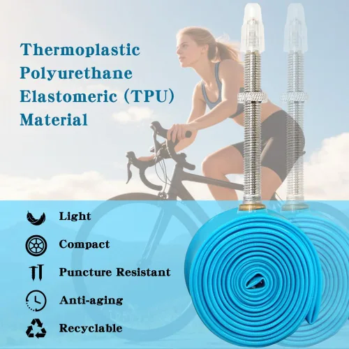 Miniatura 3 de Paquete de 4 tubos interiores ultraligeros de TPU para bicicleta, 700x18C/23C/25C/28C/30C/32C Presta 45/65/3.346 in para viajes diarios, conducción