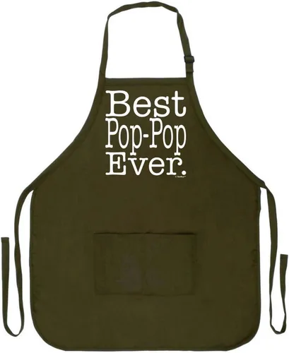 Miniatura 26 de Best Grandpa Papa Gramps Pop-Pop o Poppy Ever - Delantal ajustable con pechera de dos bolsillos