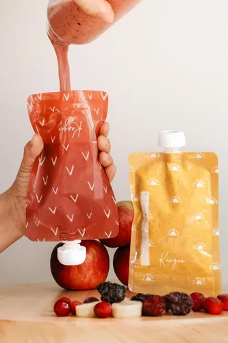 Miniatura 2 de Bolsas reutilizables para alimentos para bebés – Bolsas de almacenamiento para niños pequeños y niños – Puré de manzana, batidos, yogur, puré
