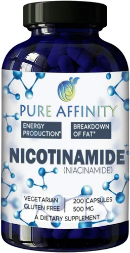 Miniatura 8 de Nicotinamida B3 500 mg Niacina eficaz sin enjuagues. Potenciador de energía, regenerador celular, que apoya el deterioro cognitivo