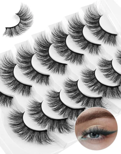 Miniatura 9 de Jiocolor - Pestañas naturales que parecen extensiones, pestañas de tira, aspecto natural, banda delgada, pestañas postizas finas, pestañas de ojo