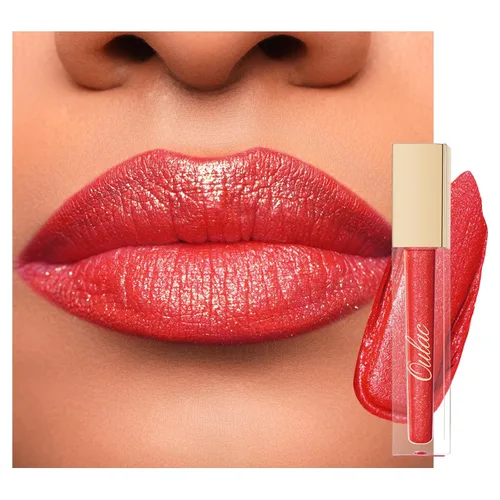 Miniatura 38 de Oulac Lápiz labial rojo líquido mate para mujer, lápiz labial de larga duración, impermeable, sin transferencia, fórmula cremosa de alta 【M08 1000
