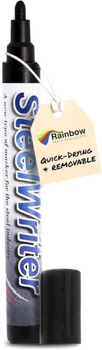 Miniatura 7 de Marcador industrial para escribir y dibujar en acero y metales, marcadores de pintura extraíbles lavables, pintura metálica de borrado húmedo, Azul