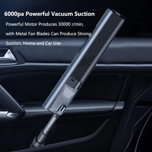 Miniatura 4 de Aspiradora de automóvil, inflador de neumáticos, compresor de aire portátil con indicador de presión, pantalla LED y luz LED, bomba de compresor