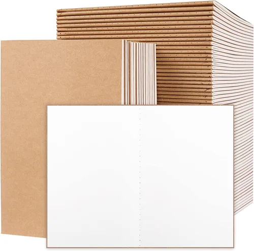 EOOUT 80 piezas de cuadernos de papel kraft para niños, diarios en blanco al por mayor, libros de bocetos, cuaderno de composición de 60 páginas, 80
