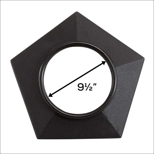 Miniatura 5 de Safco Products Canmeleon - bote de basura para interiores y exteriores, con tapa abierta, color negro, cinco paneles acanalados, capacidad de 30