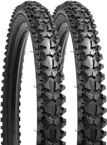 YUNSCM 2-PCS 16" Kid Bike Tires 16x1.95/53-305 Compatible with Mountain Bike 16 x 1.95 Bicycle Tires Black01