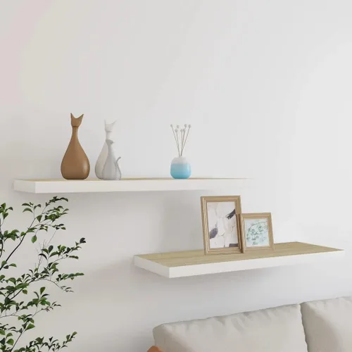 Miniatura 114 de Estantes flotantes de pared, juego de 4 estantes decorativos para montar en la pared, estante colgante con soportes invisibles para decoración