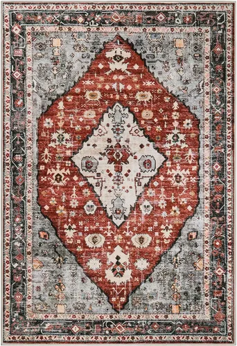 Miniatura 34 de Lahome Alfombra Bohemia Tribal Lavable de 3 x 5, Alfombras Antideslizantes para Entrada, Dormitorio, Sala de Estar, Vintage, Ultra Suave, No