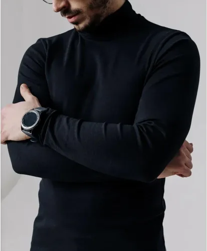 Miniatura 5 de GAGELE Mens Casual Slim Fit Basic Shirt Knitted Lightweight Pullover Turtleneck Sweater