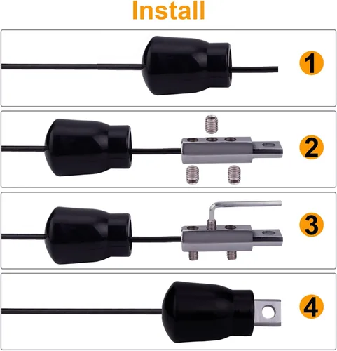 Miniatura 4 de Cable de gimnasia de poliuretano de 32.8 pies con extremos de tapón de bola para accesorios de máquina de gimnasio en casa, extracción LAT, fila