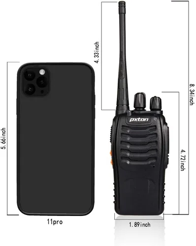 Miniatura 3 de pxton Walkie Talkies para adultos, radios bidireccionales de largo alcance con auriculares, radio de mano de 16 canales de 2 vías recargable