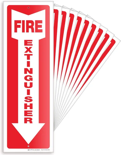 Miniatura 13 de iSYFIX Letrero para extintor de incendios – Paquete de 2 carteles reflectantes de aluminio 040 100% libre de óxido, laminado para máxima resistencia