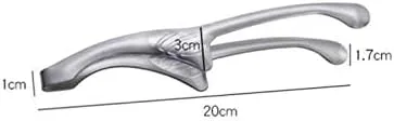 Miniatura 3 de 2 pinzas de acero inoxidable de 7.9 pulgadas para servir alimentos, pinzas de cocina de pie para parrilla, buffet