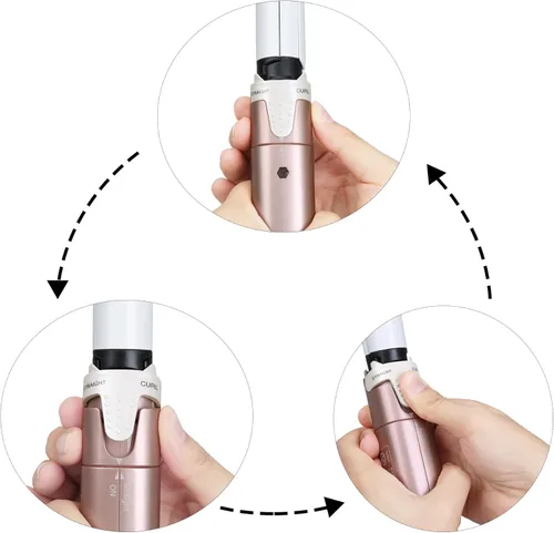 Miniatura 6 de VAV Mini Plancha rizadora de pelo 2 en 1 de viaje, plancha plana de doble voltaje, plancha de pelo de 1 pulgada, varita rizadora portátil