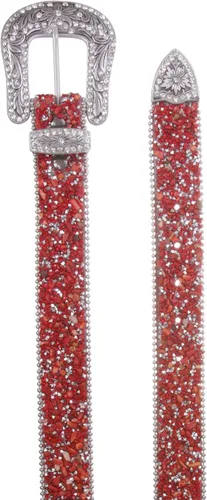 Miniatura 4 de Western Cowboy Rhinestone Bling Mesh Stone Belt - Opciones de varios