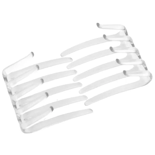Miniatura 10 de Parcelona Cangrejo francés entrelazado marrón mediano 2 1/4 pulgadas celuloide antideslizante coleta clips flexibles resistentes pinzas para el pelo