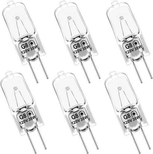 Miniatura 9 de Bombilla LED de vidrio G8 para microondas equivalente a 50 W, 130 V, 5 W, 500 lm, luz blanca diurna, compatible con campana de microondas GE Samsung