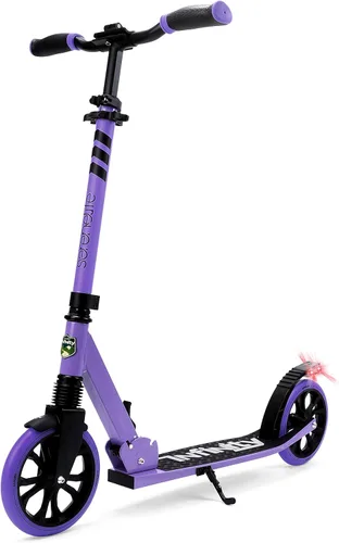 Miniatura 11 de SereneLife Patinete ligero y plegable cómodo manubrio de barra en T, scooter ajustable para adolescentes y adultos, cubierta de aleación con ruedas