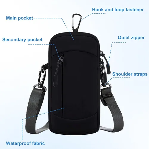 Miniatura 5 de Bolsa cruzada para teléfono celular con banda para el brazo, bolsa impermeable para teléfono compatible con iPhone y Android de hasta 7 pulgadas