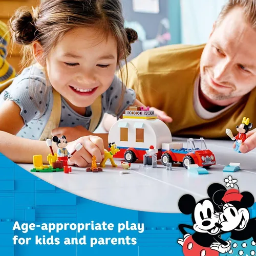 Miniatura 4 de LEGO Disney Mickey Mouse y Minnie Mouse 10777 - Juguete de construcción con furgoneta, coche y figura de Pluto, para niños de 4 años