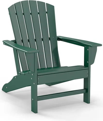 Miniatura 29 de GREENVINES Juego de 4 sillas Adirondack Plástico de polietileno de alta densidad Silla para hoguera de gran tamaño Todo tipo de clima Aqua
