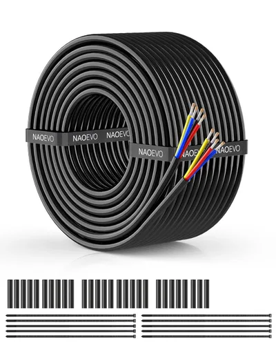 Miniatura 38 de NAOEVO Cable eléctrico de calibre 10, 2 conductores, cable de PVC trenzado de 10 AWG, bajo voltaje de 12 V/cobre estañado/cable flexible