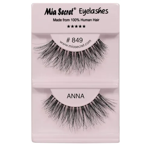 Miniatura 44 de Mia Secret Demi Wispies - Pestañas postizas de estilo natural, pestañas de tira fina, banda transparente invisible, pestañas de cabello humano
