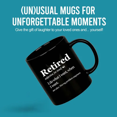 Miniatura 2 de Panvola Taza con texto en inglés "Retired Definition I Do What I Want When I Want Retirement Mug Not My Problem Anymore Going Away", regalo