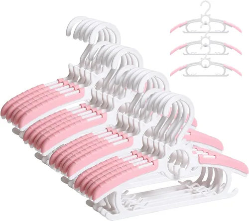 Miniatura 14 de JSF Perchas ajustables para bebés, 20 piezas de ganchos para guarderías, antideslizantes, extensibles, ideales para ropa de recién nacidos