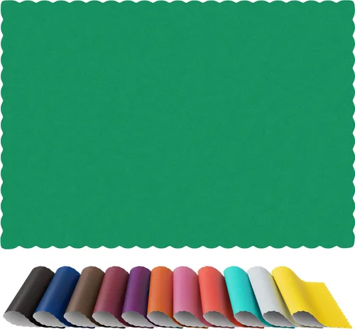 Miniatura 9 de Manteles individuales de papel, desechables, borde festoneado (50, negro)