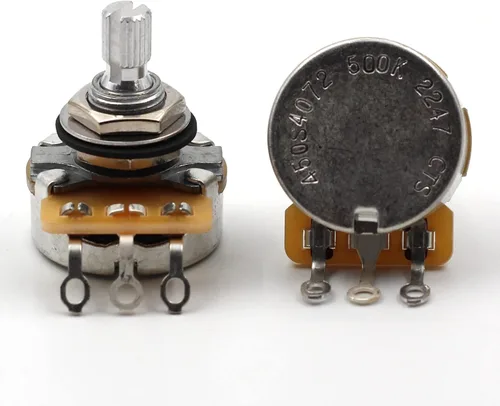 Miniatura 3 de Kit de piezas de guitarra eléctrica: Audio Taper CTS 500k Pot: Juego de 4 (4X) eje dividido, reemplazo para potenciómetro Fender
