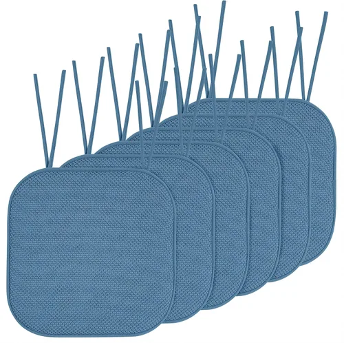Miniatura 82 de Elegant Comfort Fundas de cojín para silla con lazos y parte trasera de goma antideslizante, espuma viscoelástica gruesa, almohadilla de cojín