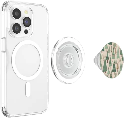 Miniatura 4 de Árboles de Navidad inspirados en Boston neutros PopSockets MagSafe PopGrip para iPhone